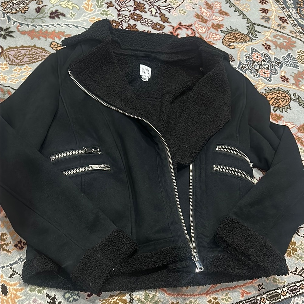Black Jacket with Zipper Details